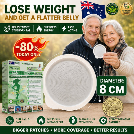 Official Store | ✈️ GLORENDA® Moringa · Berberine × NAD+ 10-in-1 Advanced Nano Microneedle Patch 🇦🇺 (Just once a day, visible changes in 7 days) ✅ For obesity, loose skin, diabetes, sleep apnea, joint issues, and more