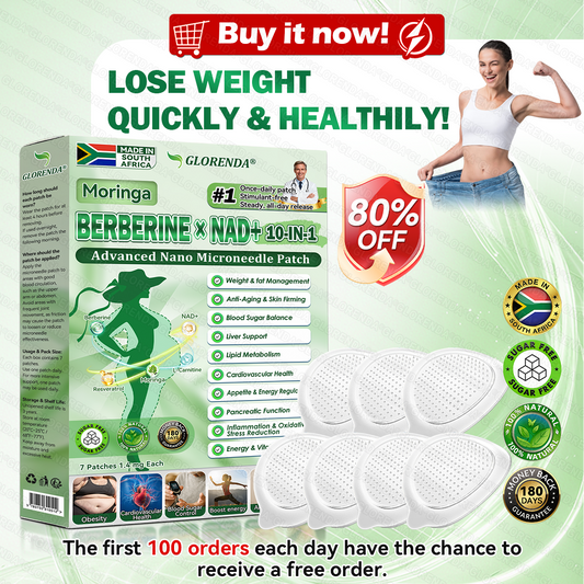 Official Store | 🔥🔥GLORENDA® Moringa + Berberine + NAD+ 10-in-1 Advanced Nano Microneedle Patch