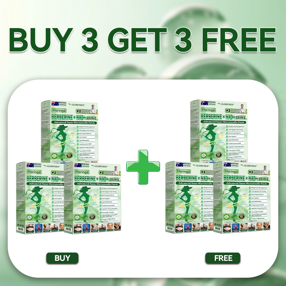 Official Store | 🍁 GLORENDA® Moringa · Berberine × NAD+ 10-in-1 Advanced Nano Microneedle Patch 🇦🇺 (Just once a day, visible changes in 7 days) ✅ For obesity, loose skin, diabetes, sleep apnea, joint issues, and more